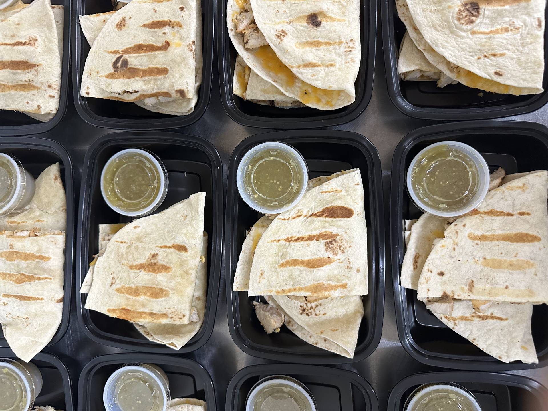 Tequila Lime Chicken Quesadilla w/Salsa Verde