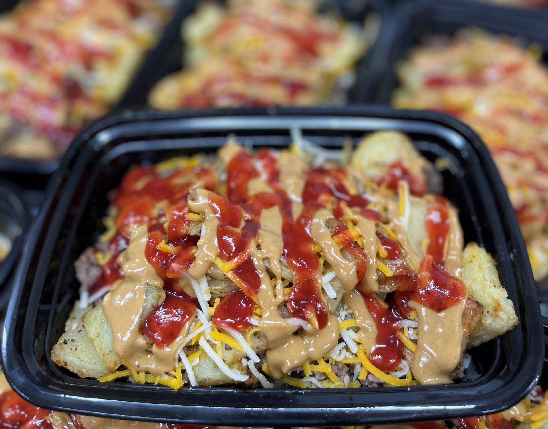 Peanut Butter Pepper Jelly Hamburger Hash Bowl