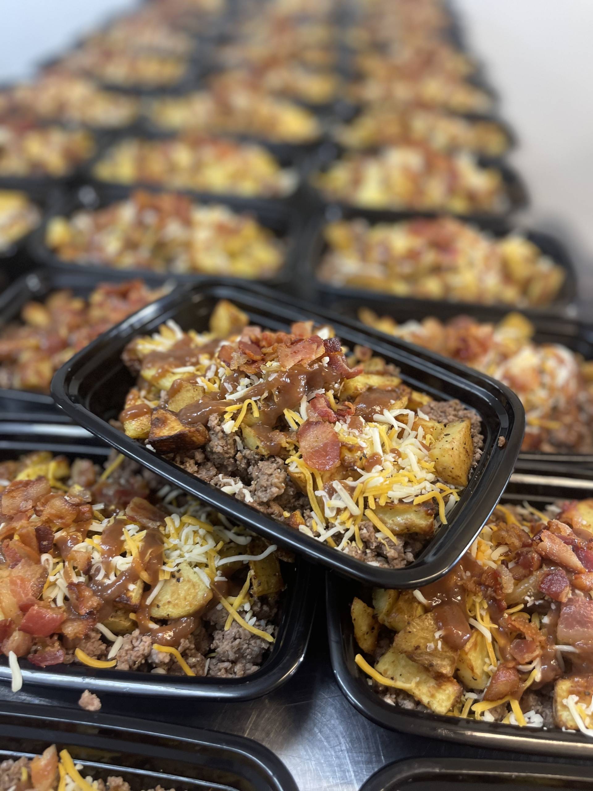 Big Tex BBQ Cheeseburger Hash Bowl